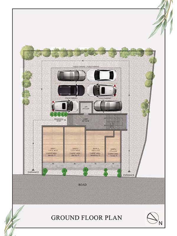 साकेत IMPERIAL Ground Floor Plan
